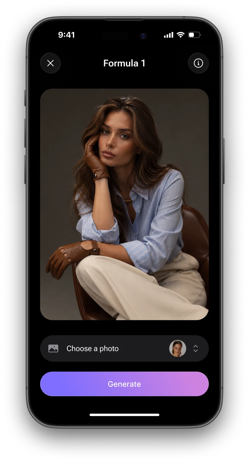 A scene in PhotoVinci, ready to generate from your photo